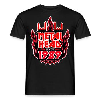 METALHEAD since 1989 - Men's T-Shirt - black - Front - AI Model Male 178 light (178cm)