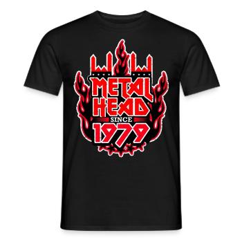 METALHEAD since 1979 - Männer T-Shirt - Schwarz - Vorne - AI Model Male 178 light (178cm)