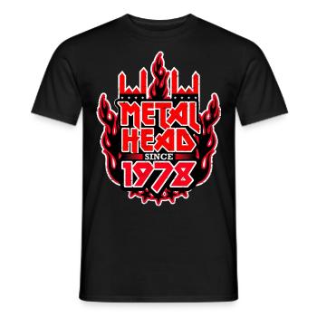 METALHEAD since 1978 - Männer T-Shirt - Schwarz - Vorne - AI Model Male 178 light (178cm)