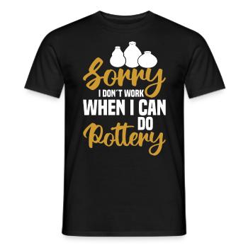 Poterie Töpfern Töpfer Töpferei - T-shirt homme - noir - Devant - AI Model Male 178 light (178cm)