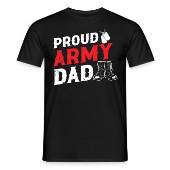 Soldier Proud Army Dad Military Army Veteran - Men's T-Shirt - black - Front - AI Model Male 178 light (178cm)