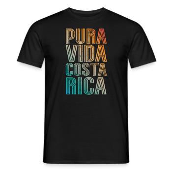 Pura Vida Costa Rica - T-shirt homme - noir - Devant - AI Model Male 178 light (178cm)
