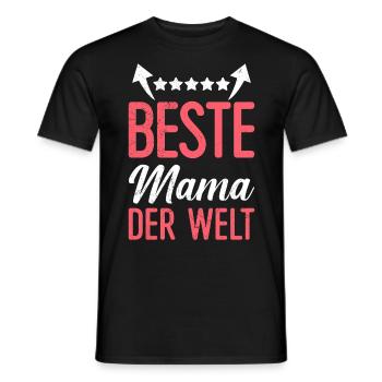 Die Beste Mama der Welt weltbeste Mama Muttertag - Männer T-Shirt - Schwarz - Vorne - AI Model Male 178 light (178cm)