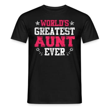 La plus grande tante du monde Fête des mères de tante Best - T-shirt homme - noir - Devant - AI Model Male 178 light (178cm)
