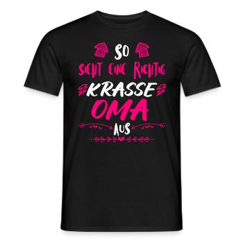 Beste Oma krasse Oma Großmutter Granny - Männer T-Shirt - Schwarz - Vorne - AI Model Male 178 light (178cm)