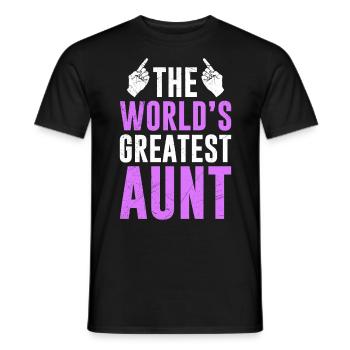 World greatest Auntie Muttertag Beste Tante - Männer T-Shirt - Schwarz - Vorne - AI Model Male 178 light (178cm)