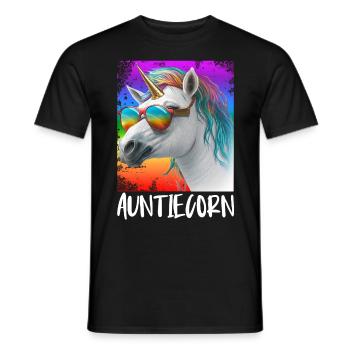 Tanticorn Licorne Fan Fête des mères Tantes Licorne - T-shirt homme - noir - Devant - AI Model Male 178 light (178cm)