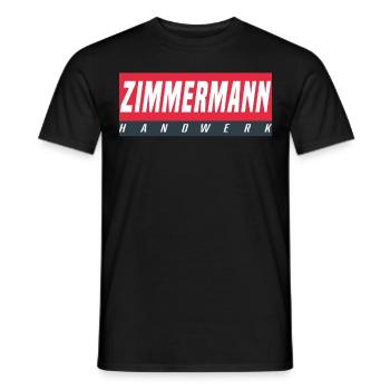 Zimmermann T-Shirt - Männer T-Shirt - Schwarz - Vorne - AI Model Male 178 light (178cm)