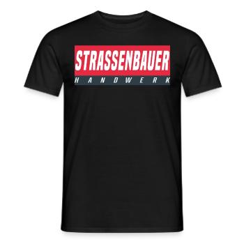 Strassenbauer T-Shirt - Männer T-Shirt - Schwarz - Vorne - AI Model Male 178 light (178cm)