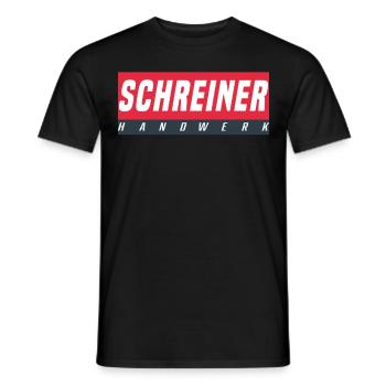 Schreiner T-Shirt - Männer T-Shirt - Schwarz - Vorne - AI Model Male 178 light (178cm)