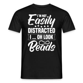 Beaded Beadwork Jeweller Jewellery Maker - Men's T-Shirt - black - Front - AI Model Male 178 light (178cm)