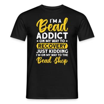 Pearl Bead Embroidery Jeweler Jewelry Maker - Men's T-Shirt - black - Front - AI Model Male 178 light (178cm)