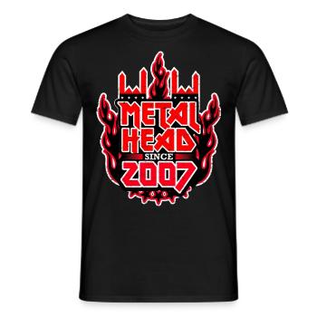 METALHEAD since 2007 - Männer T-Shirt - Schwarz - Vorne - AI Model Male 178 light (178cm)