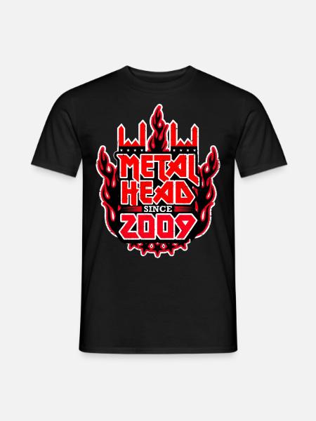 METALHEAD since 2009 - Men's T-Shirt - black