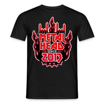 METALHEAD since 2013 - Men's T-Shirt - black - Front - AI Model Male 178 light (178cm)