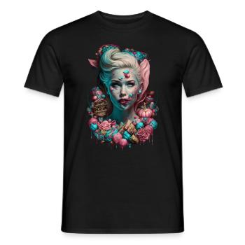 Candycore Aesthetic pour ceux qui ont la dent sucrée - T-shirt homme - noir - Devant - AI Model Male 178 light (178cm)