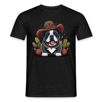 Happy Cinco de Mayo Fiesta Sombrero Mexican - Men's T-Shirt - black - Front - AI Model Male 178 light (178cm)