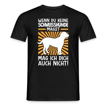 Hannoverscher Schweißhund nicht mögen - Männer T-Shirt - Schwarz - Vorne - AI Model Male 178 light (178cm)