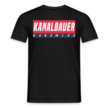 Kanalbauer T-Shirt - Männer T-Shirt - Schwarz - Vorne - AI Model Male 178 light (178cm)