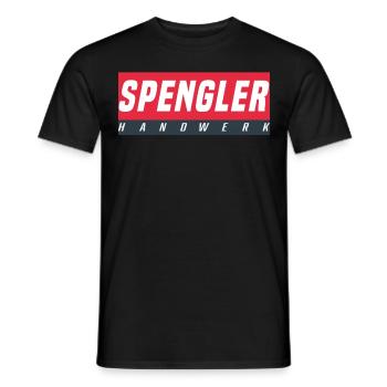 Spengler T-Shirt - Männer T-Shirt - Schwarz - Vorne - AI Model Male 178 light (178cm)