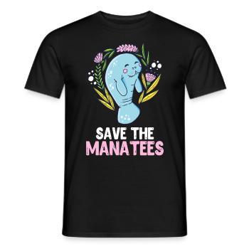 Species protection Walrus Save the Ocean Environmental Love - Men's T-Shirt - black - Front - AI Model Male 178 light (178cm)