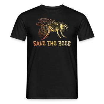 Rettet die Bienen Artenschutz vom Aussterben - Männer T-Shirt - Schwarz - Vorne - AI Model Male 178 light (178cm)