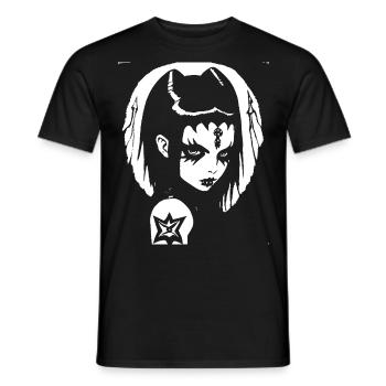 Dark Art Occult Gothic Batcave Girl Post Punk Bat - Men's T-Shirt - black - Front - AI Model Male 178 light (178cm)