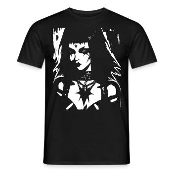 Dark Art Occult Gothic Batcave Girl Post Punk Bat - Men's T-Shirt - black - Front - AI Model Male 178 light (178cm)