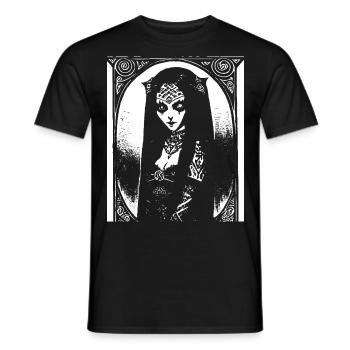 Dark Art Occult Gothic Batcave Girl Post Punk Bat - Men's T-Shirt - black - Front - AI Model Male 178 light (178cm)