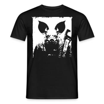 Dunkle Kunst Okkulter Horror Schwein Gas Maske Grindcore Thr - Männer T-Shirt - Schwarz - Vorne - AI Model Male 178 light (178cm)