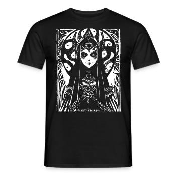 Fantasy Post Punk Keltische Stammeskunst Batcave Girl - Männer T-Shirt - Schwarz - Vorne - AI Model Male 178 light (178cm)