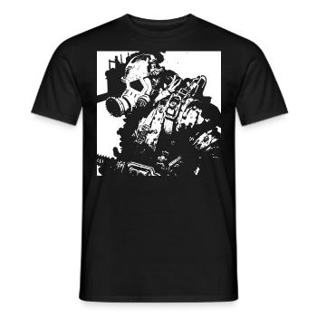 Dunkle Kunst Okkulter Horror Schwein Gas Maske Grindcore Thr - Männer T-Shirt - Schwarz - Vorne - AI Model Male 178 light (178cm)