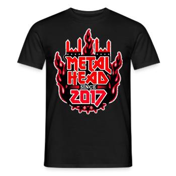 METALHEAD depuis 2017 - T-shirt homme - noir - Devant - AI Model Male 178 light (178cm)