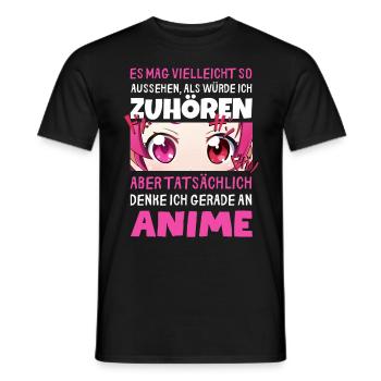 Sarkastisches Kawaii Statement für Manga-Liebhaber - Männer T-Shirt - Schwarz - Vorne - AI Model Male 178 light (178cm)