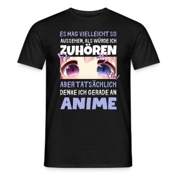 Sarkastisches Kawaii Statement für Manga-Liebhaber - Männer T-Shirt - Schwarz - Vorne - AI Model Male 178 light (178cm)