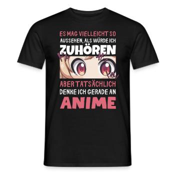 Sarkastisches Kawaii Statement für Manga-Liebhaber - Männer T-Shirt - Schwarz - Vorne - AI Model Male 178 light (178cm)