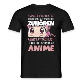 Sarkastisches Kawaii Statement für Manga-Liebhaber - Männer T-Shirt - Schwarz - Vorne - AI Model Male 178 light (178cm)