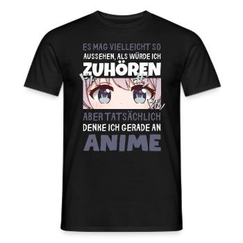 Sarkastisches Kawaii Statement für Manga-Liebhaber - Männer T-Shirt - Schwarz - Vorne - AI Model Male 178 light (178cm)