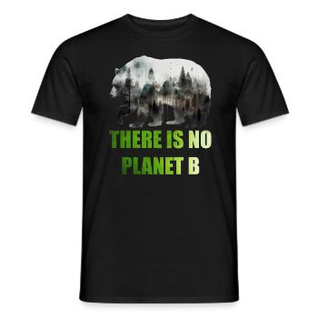 There is no Planet B Earth Day Mission Erde - Men's T-Shirt - black - Front - AI Model Male 178 light (178cm)