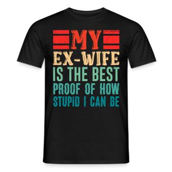 Divorce Party Cool Ex-Man Divorce - Men's T-Shirt - black - Front - AI Model Male 178 light (178cm)