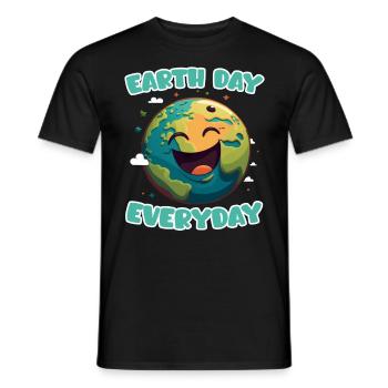Environnementalistes Jour de la Terre Mission Terre Environnement - T-shirt homme - noir - Devant - AI Model Male 178 light (178cm)