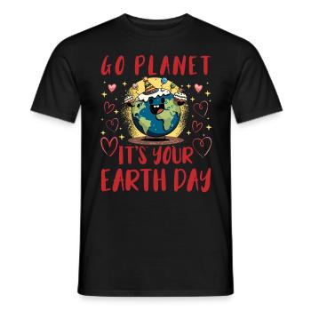 Mission Earth Conservation Earth Day Environment - Men's T-Shirt - black - Front - AI Model Male 178 light (178cm)
