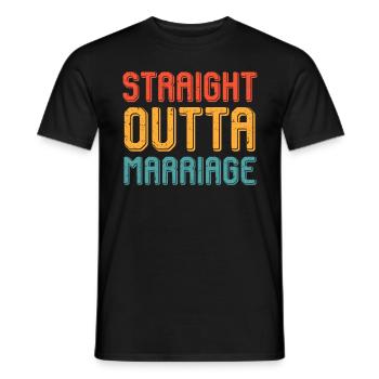 Marriage from divorce party Ex-husband divorce - Men's T-Shirt - black - Front - AI Model Male 178 light (178cm)
