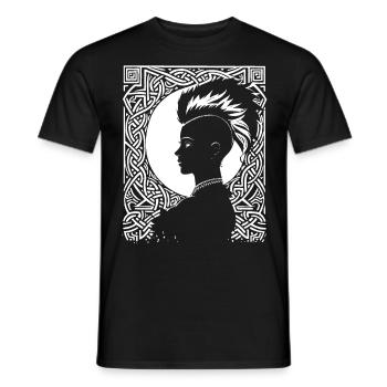 Fantasy Post Punk Keltische Stammeskunst Batcave Girl - Männer T-Shirt - Schwarz - Vorne - AI Model Male 178 light (178cm)