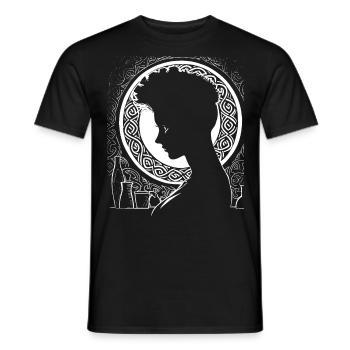 Fantasy Post Punk Keltische Stammeskunst Batcave Girl - Männer T-Shirt - Schwarz - Vorne - AI Model Male 178 light (178cm)