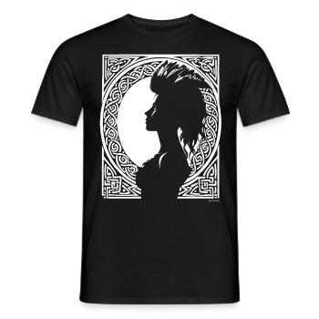 Le style sinistre rencontre le design audacieux dans Horror Nun, O - T-shirt homme - noir - Devant - AI Model Male 178 light (178cm)