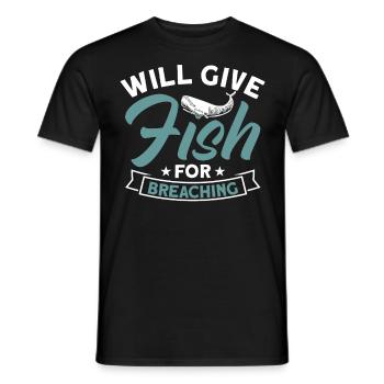 Observation des baleines Observation des baleines Orques Bleu Baleine - T-shirt homme - noir - Devant - AI Model Male 178 light (178cm)