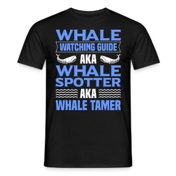 Whale Watching Whale Watching Whales Orca Blue Whale - Men's T-Shirt - black - Front - AI Model Male 178 light (178cm)