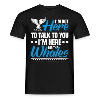 Observation des baleines Observation des baleines Orques Bleu Baleine - T-shirt homme - noir - Devant - AI Model Male 178 light (178cm)