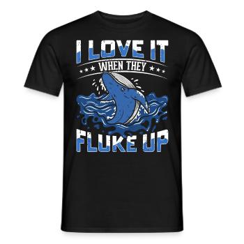 Observation des baleines Observation des baleines Orques Bleu Baleine - T-shirt homme - noir - Devant - AI Model Male 178 light (178cm)